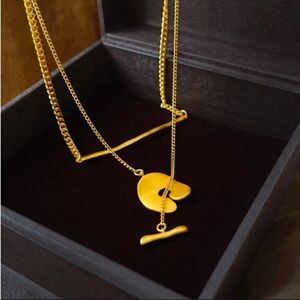 #12 Re-Stocked❗️18k Gold Plated Unique Bar Toggle Necklace